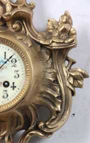 Bronze Wall Hanging Cartel Clock