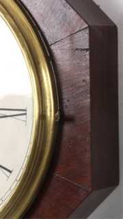 N. Pomeroy Mahogany Octagon Lever Clock