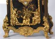 Lg. Inlaid Brass & Boulle Bracket Clock