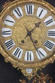 Lg. Inlaid Brass & Boulle Bracket Clock