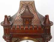 Junghans Carved Walnut Mantle Clock