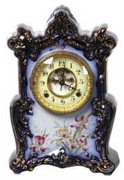 Cobalt China Mantle Clock