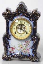 Cobalt China Mantle Clock