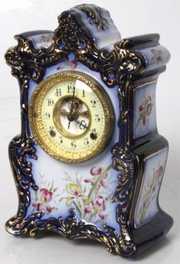 Cobalt China Mantle Clock