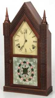 Forestville Mfg. Co. Ripple Front Steeple Clock