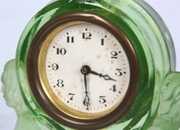 Figural Glass Desk Clock