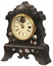 N. Pomeroy Cast Iron Mantle Clock