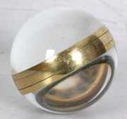 Crystal & Brass Ball Clock