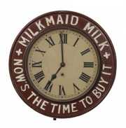 English Milk Advertising Wall Clock