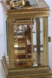 English Brass Miniature Carriage Clock