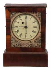 Chauncey Jerome Mahogany Cottage Clock