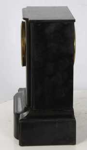 French Black Marble Mantle Clock