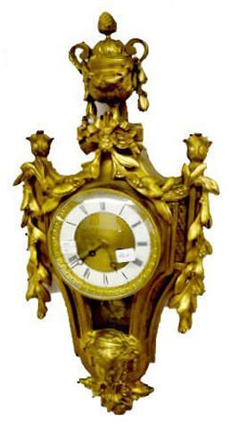 S. Marti Bronze Cartel Hanging Clock