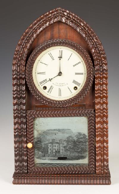 J. C. Brown Ripple Front Beehive Shelf Clock