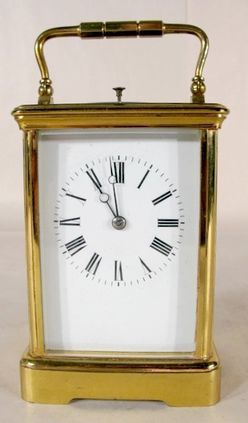 Brass & Beveled Glass Carriage Clock