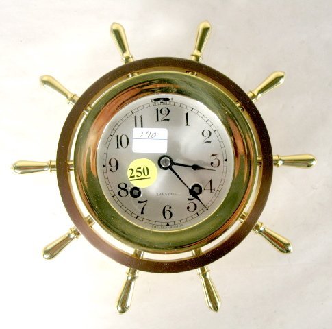 Chelsea Boston Brass Ships Bell Clock