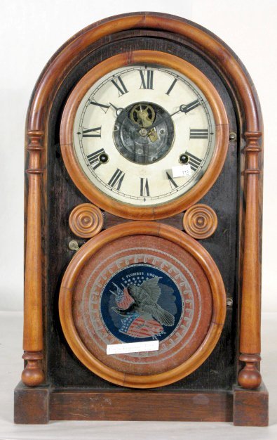 E. Ingraham & Co. Round Top Shelf Clock