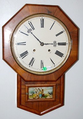 Rosewood Chauncey Jerome Schoolhouse Clock