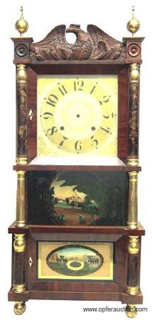 C & L C. IVES TRIPLE DECKER SHELF CLOCK