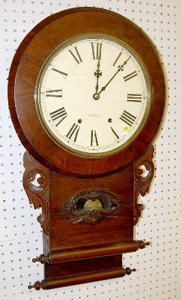 New Haven Double Scroll Wall Hanging Clock