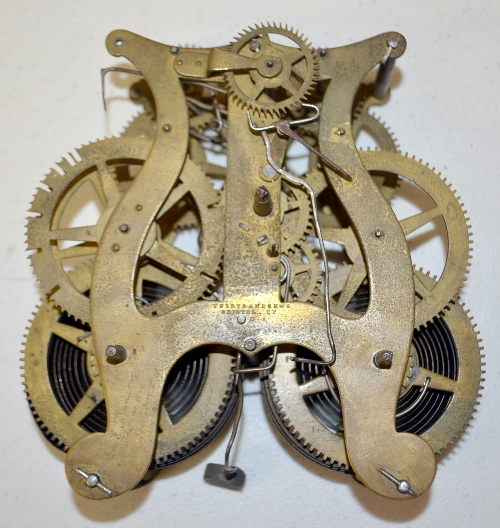 Early Signed Terry & Andrews Brass Clock Movement