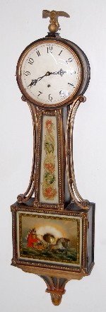 Early American Weight Driven Banjo Clock