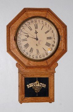 Gilbert Oak Regulator “B” Octagon Drop Clock