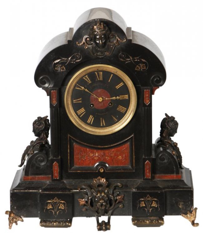 Large Marble Mantle Clock