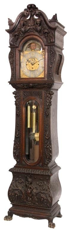 Oak Horner Grandfather Clock