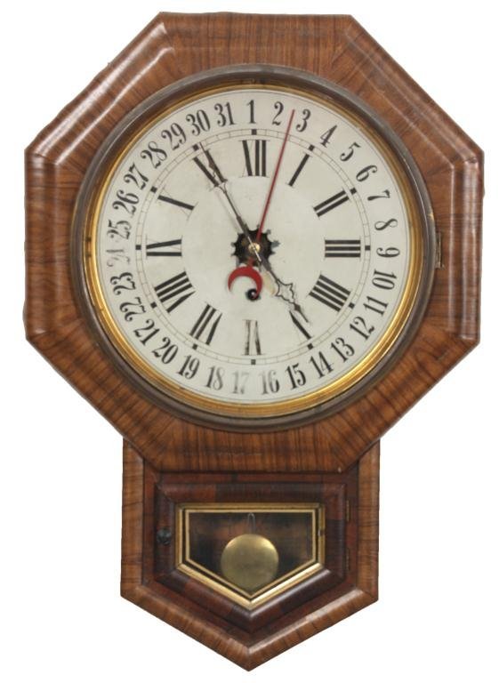 Welch No. 1 Drop Octagon Calendar Clock