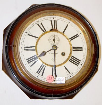 Ansonia Rosewood Octagon Lever Clock