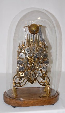 English Triple Fusee Skeleton Clock, Circa 1970’s