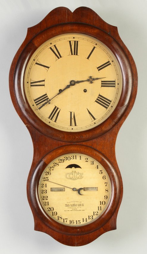 Ithaca Double Dial Calendar Clock