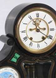Large Marble Triple Dial Mantle Clock