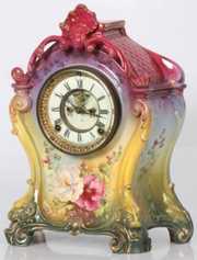 Ansonia Royal Bonn “La Mine” China Clock