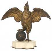 French Bronze Rooster Clock