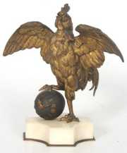 French Bronze Rooster Clock