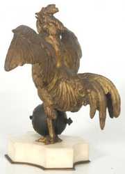 French Bronze Rooster Clock