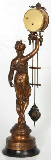 French Figural Swing Clock