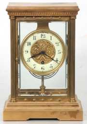 Boston Clock Co. Tandem Wind Crystal Regulator