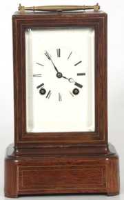 Inlaid Rosewood Carriage Clock