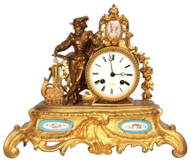 French Figural Mantle Clock