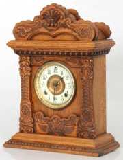 Ansonia “Magenta” Oak Mantle Clock