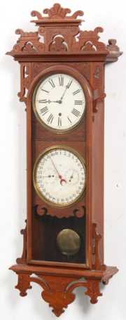 Welch “Damrosch” Double Dial Wall Clock