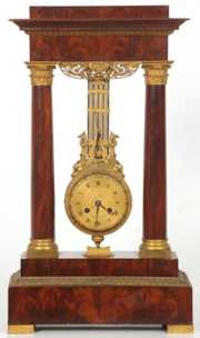 Mahogany & Ormolu Swinging Portico Clock