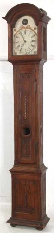 Early Oak Weight Driven Tall Case Clock