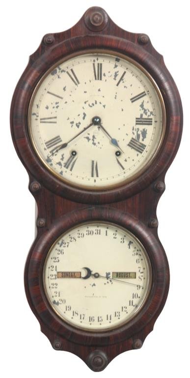 Seth Thomas No. 7 Double Dial Wall Clock