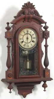 Kroeber Carved Walnut Wall Clock