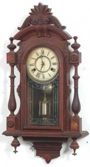 Kroeber Carved Walnut Wall Clock