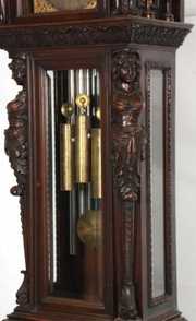 RJ Horner Mahogany Grandfather Clock